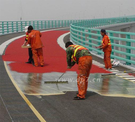 彩色公交車(chē)道、彩色自行車(chē)道、彩色警示路面